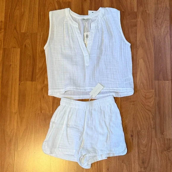 BNWT Z Supply White Sleeveless Top and Shorts Set - Picture 1 of 4